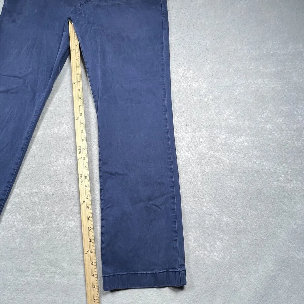 Tommy Bahama Pants Mens SZ 40 Blue Cotton Tencel Stretch Flat Front Chino Pants